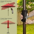 thumbnail image 3 of EliteShade 9Ft Market Umbrella Patio Outdoor Table Umbrella with Ventilation and 5 Years Non-Fading Guarantee，Ruby, 3 of 5