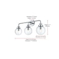 thumbnail image 3 of Living District Hanson 28 inch Wall Sconce in Chrome, 3 of 8