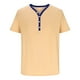 thumbnail image 3 of pstuiky camisetas de hombre, Camisa tipo blusa de manga corta con cuello vuelto y botones de color para hombre camisas casuales para hombre m, 3 of 5