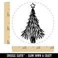 thumbnail image 2 of Hand Drawn Christmas Evergreen Tree with Star Self-Inking Rubber Stamp Ink Stamper - Blue Ink - Small 3/4 Inch, 2 of 7