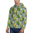 thumbnail image 3 of Naloa Corn On The Leaves Men's Casual Hooded Collar Drawstring Hoodies Pullover Sweatshirts Casual Long Sleeve Shirts-3X-Large, 3 of 7