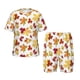 thumbnail image 1 of Balery Autumn Leaves 1 Conjunto de Pijama Infantil de Manga Corta con Estampado – Ropa de Dormir de Algodón Suave-3X-Large, 1 of 3