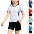 thumbnail image 2 of Letdown Outfit Sets for Boys Kids Sports Short Sleeve Training With Football Theme Breathable Athletic Youth Team Practice Party Photography Clothes Daily Comfort Wear Summer Outfits for Kids, 2 of 8