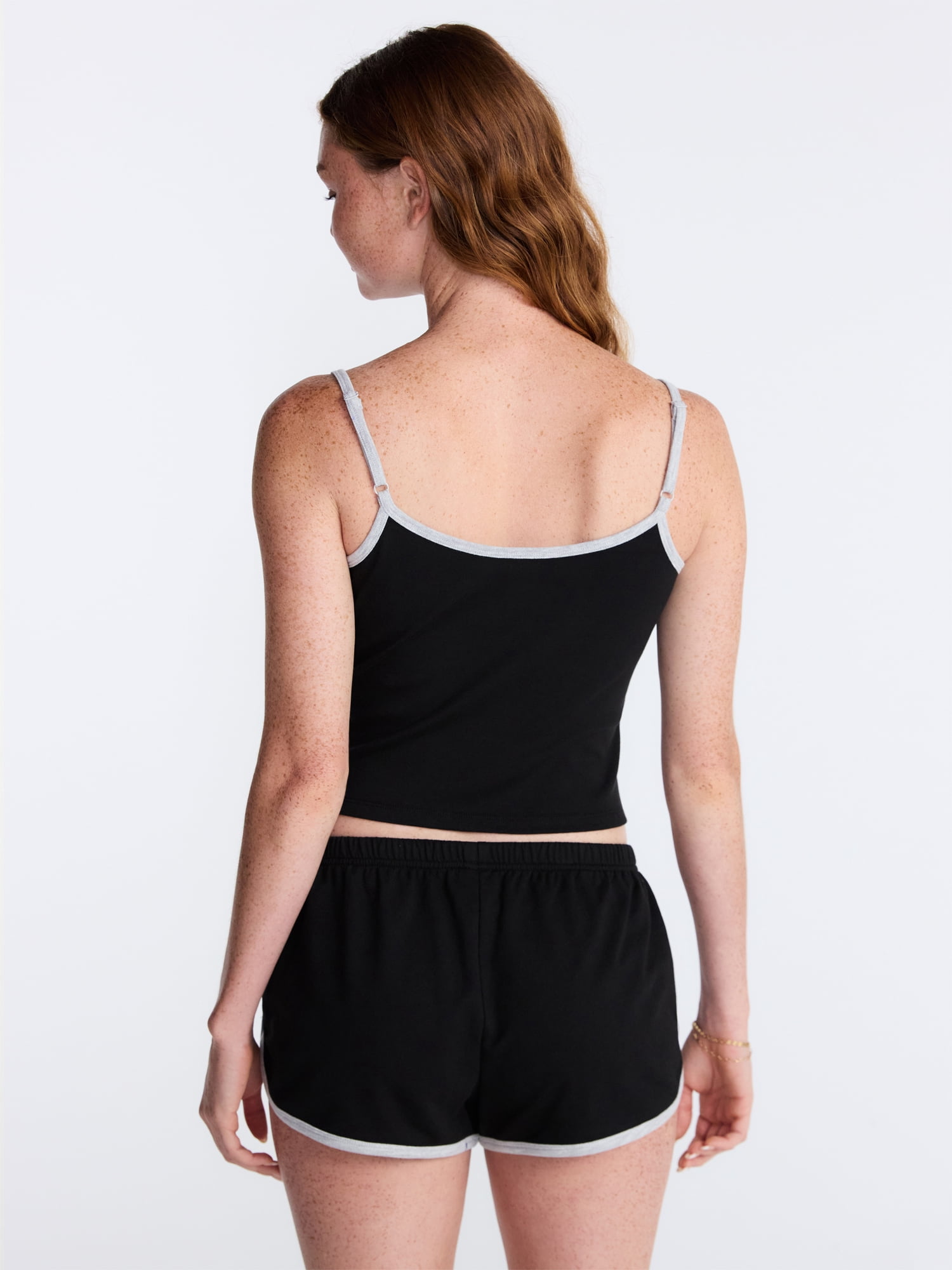 No Boundaries Sports Tank Top and Shorts Sleep Set, 2-Piece, Women's XS-XXL