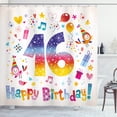 thumbnail image 1 of Ambesonne Colorful Shower Curtain, Teen Celebration, 69"Wx84"L, Multicolor, 1 of 3