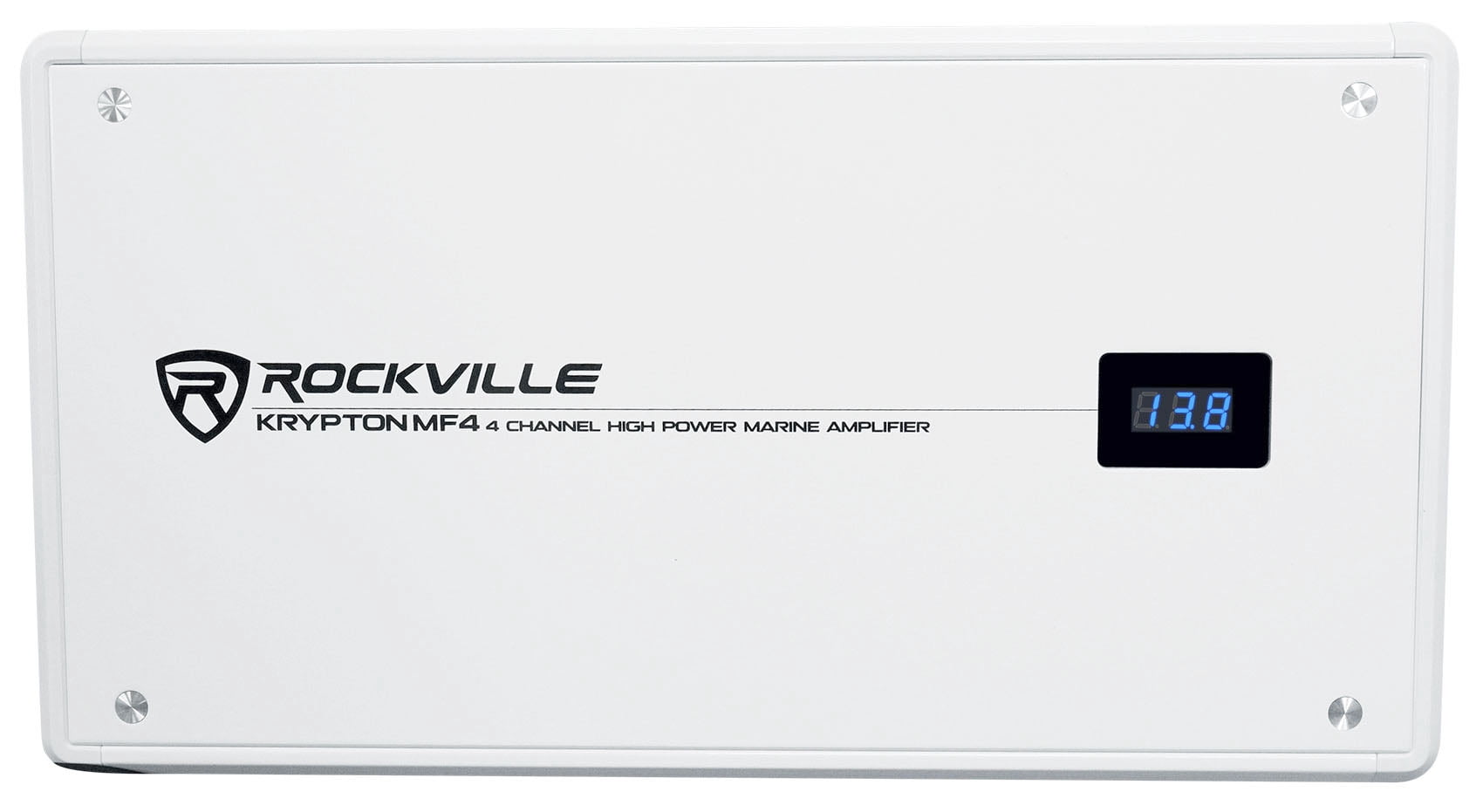 Rockville KRYPTON MF4 2400w Peak 4 Channel Marine Amplifier Boat Amp in White