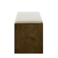 thumbnail image 6 of GZXS 47 Inch Rectangular Upholstered Storage Bench, Padded Bench with Wood Shelf and Removable Seating Cushion - Accent End of Bed Bench for Bedroom, Entryway, Living Room (Beige), 6 of 7