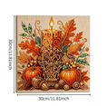 thumbnail image 3 of Harvest Candle Fall Diamond Art Kit Framed 12 Inch Decorative Wall Art for Adults Home Wall Decor Craft Kit, 3 of 5