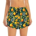 thumbnail image 2 of Goofa Fresh Orange Printed Women 2 in 1 Running Shorts,Quick Dry Athletic Workout Shorts,High Waisted Athletic Shorts with Liner Pockets-Small, 2 of 9