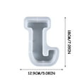 thumbnail image 2 of Xihbxyly Letras de Gel de Cristal para Hacer Tú Mismo, Moldes Grandes de Resina para Alfabeto, Diseño Flexible y Reutilizable, Decoración de Escritorio, Fabricación de Jabón de Cera de Vela, Decoraci, 2 of 2