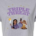 thumbnail image 3 of Disney Wish - Triple Threat Asha Star Valentino - Juniors Cropped Cotton Blend T-Shirt, 3 of 5