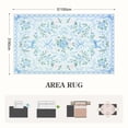 thumbnail image 4 of Lahome Washable 3'x5' Floral Bow Area Rug, Blue Rugs for Nursery Living Room, Soft Ultra-Thin Non-Slip Carpet for Girls Bedroom Entryway Playroom, Blue, 4 of 9