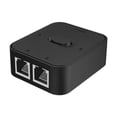 thumbnail image 2 of 1000Mbps Adaptador de red Ethernet Interpretador de red externo interno de 2 vías Cubo de red de doble puerto de conector para escritorio de inicio Negro, 2 of 8