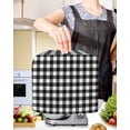 thumbnail image 2 of Black White Plaid Stand Mixer Dust Cover with Storage Pocket & Handles,Modern Simple Buffalo Check Gingham Fits All Tilt Head & Bowl Lift Kitchen Appliance Cover Organizer Bag Accessories,6-8 Quart, 2 of 6