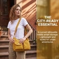 thumbnail image 5 of BadPiggies Waterproof Crossbody Bag for Women Nylon Messenger Bag Casual Shoulder Handbag Purse Bookbag - Yellow, 5 of 9