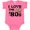 Hot Pink, variant on Inktastic I Love the '80s-musical Notes Boys or Girls Baby Bodysuit
