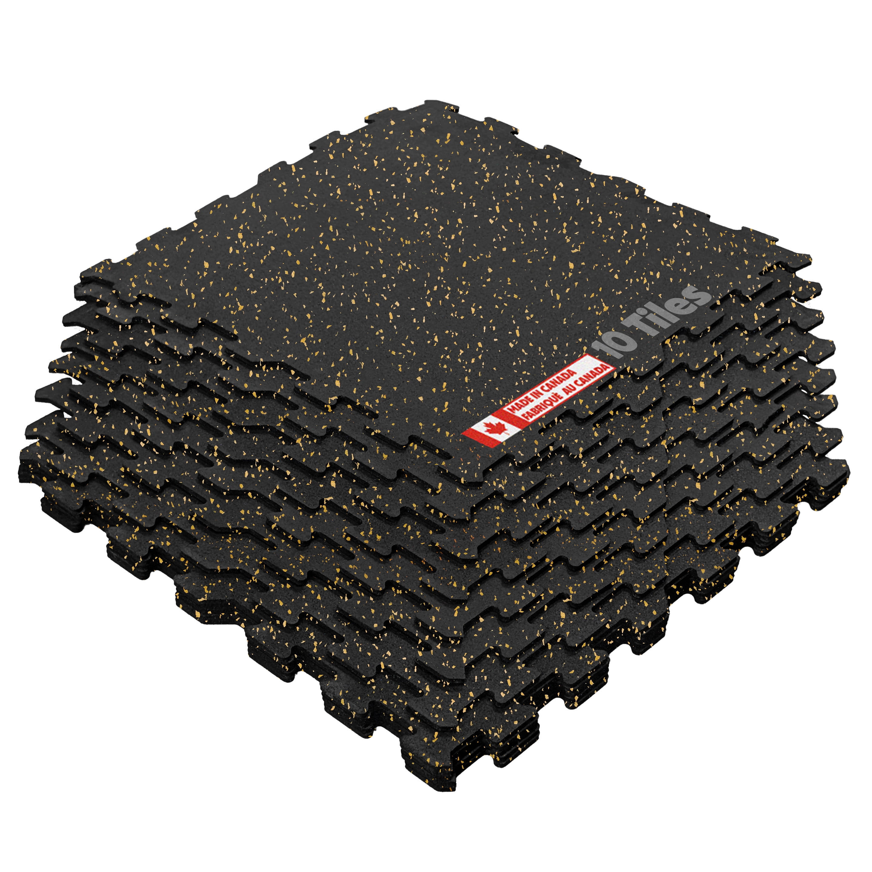 Gator 2' x 2' x 6mm Interlocking Rubber Gym Flooring Tiles, Anti