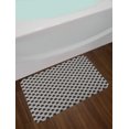 thumbnail image 2 of Stripe Bath Mat, Retro Print Simple Geometric Pattern with Overlap and Nested Circles, Plush Bathroom Decor Mat with Non Slip Backing, 29.5" X 17.5", Charcoal Grey Eggshell, by Ambesonne, 2 of 2