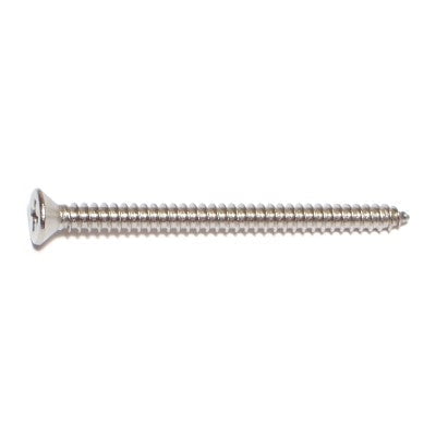 

#10 x 2-1/2 18-8 Stainless Phillips Flat Head Sheet Metal Screws (10 pcs.)