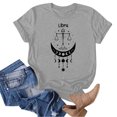 thumbnail image 2 of Gibobby Casual Playera de Manga Corta para Mujer Mujeres Casual Impresión Manga Corta Cuello Redondo Camiseta Suelta Blusa Tops(Gris,M), 2 of 4