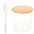 thumbnail image 5 of Viveous Ceramic Jars Condiment Pots Seasoning Box Containers Sugar Bowls with Airtight Lid and Spoon, 5 of 11