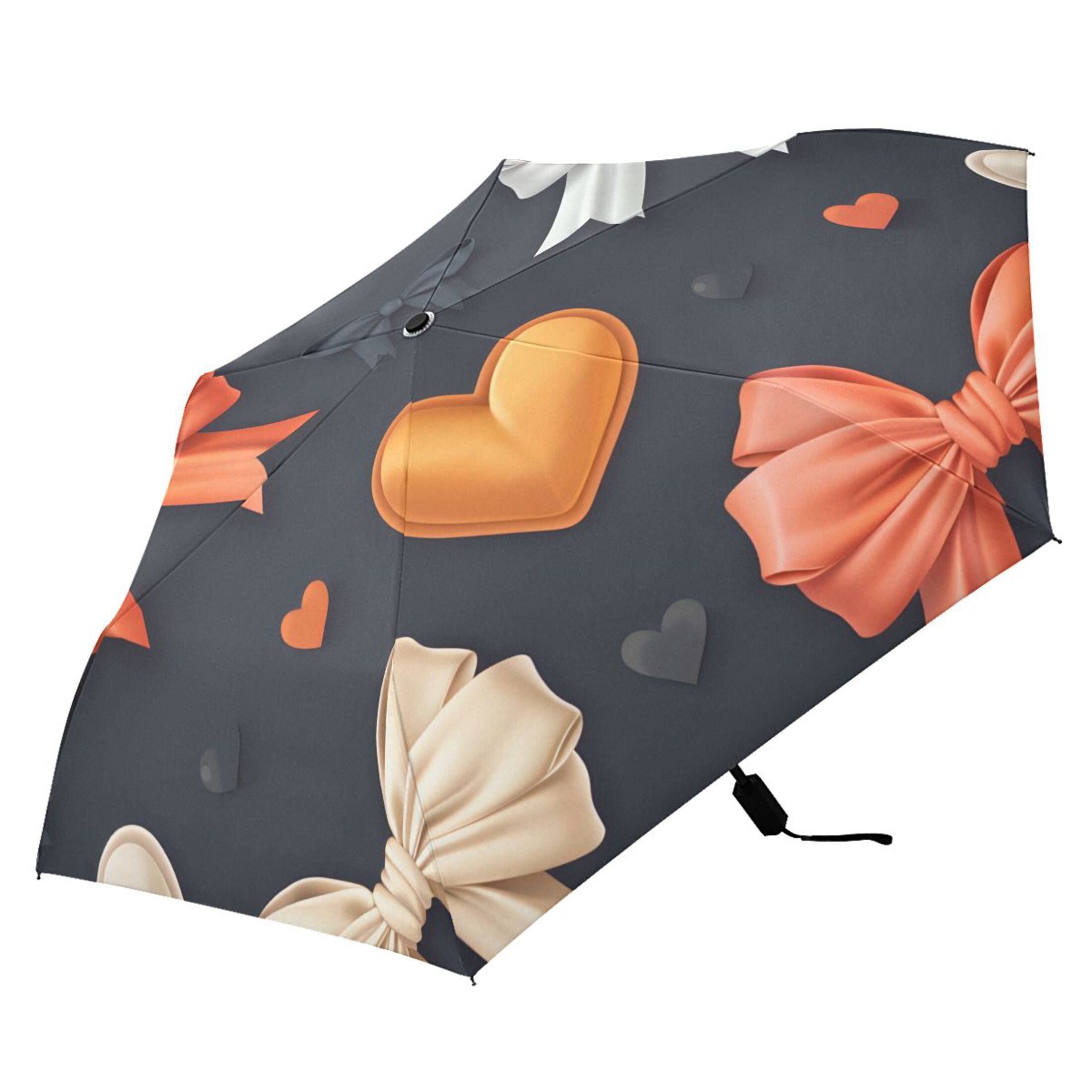 ALAZA Beautiful Bows UPF 50+ Compact Folding Umbrella for Rain Travel Umbrella Packable