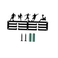 thumbnail image 3 of Estante para placas deportivas, colgador de medallas, ganchos para colgar medallas de fútbol negros montados en la pared para el hogar del club de, 3 of 9
