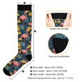 thumbnail image 3 of FORMRS Womens Knee High Socks Casual Long Thick Travel Daily Wear, 1 Pair, Pink Floral Flamingo, 3 of 6
