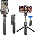 thumbnail image 1 of PrtJoy Wireless Selfie Stick Bluetooth Wireless Shutter Portable 28 Inch Aluminum Alloy Selfie Stick Mobile Phone Tripod Suitable for Smartphones Such As iPhone Or Android and GoPro Sports Cameras, 1 of 8