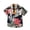 Red, variant on NIEWTR Toddler Boys Dense Tropical Print Short Sleeve Button Down Shirt Hawaiian Beach Vacation Tops(Navy,6-12 Months)