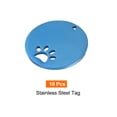 thumbnail image 3 of Uxcell Metal Dog Paw Tags Stamping, 0.98"x0.98" Blue Blank Dog Tags DIY Engraving Blank Tags 10pcs, 3 of 6