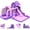 Purple, variant on Dinosaur Bounce House with Slide & Climbing Wall, Oxford Cloth Inflatable Castle, Air Blower, Outdoor Backyard Jumper for Kids