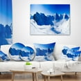thumbnail image 4 of Designart Blue Winter Mountains - Photography Throw Pillow - 16x16, 4 of 5
