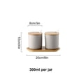 thumbnail image 3 of European Style Sugar Bowl With Lid, Ceramic Sugar Pot, Non-slip Coffee Accessories, Solid Color Sugar Pourer, Kitchen Storage-Grey 2 Set-300ml, 3 of 9