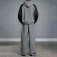thumbnail image 4 of Maqroz Mens Sweatsuits 2 Piece Set Lightweight Tracksuit Long Sleeve Drawstring Hooded Sweatshirt and Wide Leg Sweatpant Breathable Lightweight Sport Wear, 4 of 9