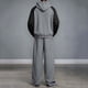 thumbnail image 4 of Ceisia Men's Loose Fit Raglan Sleeve Hoodie Set Color Block Pullover with Elastic Waist Wide Leg Pants Gifts, 4 of 9