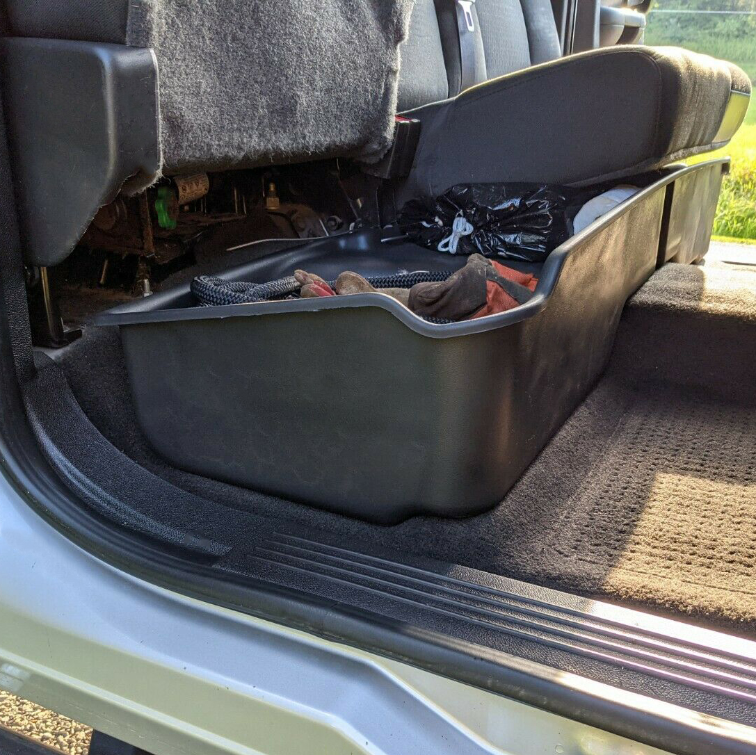 Kojem Underseat Storage Box, Fit for 2007-2013 Chevrolet GMC Silverado Sierra 1500 2500 3500 Extended Cab, Under Seat Box, Tray Tools, Organizer Gearbox