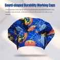 thumbnail image 4 of ruzhgo Operating Hats Nurses Long-time Service Gourd-shaped Pure Color Button Professional Assorted Colors Multifunctional Working Caps Hallowmas Yellow Hallowmas Blue, 4 of 5