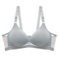 thumbnail image 2 of Fsqjgq Wireless Bras for Women Plus Size Adjustable Convertible Padded Push Up Bras Thin Cup Underwear Bralettes Lightly Lined Wireless Bra Light Blue 44, 2 of 3