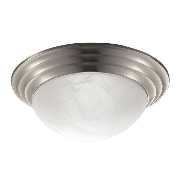 Miseno FLCLTWIST12BN 10.13 in. 75W 2-Light Incandescent Flush Mount Ceiling Fixture, Brushed Nickel