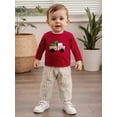 thumbnail image 6 of Miaouyo 0-3T Toddler Baby Boys Christmas Fall Clothing Set Long Sleeve Christmas Tree Embroidery Pullover with Plaid Pants 2Pcs Outfit, 6 of 8