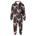thumbnail image 2 of HNMKIU Kids Christmas Jumpsuit Cozy Print Girls Jumpsuit Hooded Romper Playwear Winter Holiday Outfit Soft Thermal Loungewear For Toddler And Kid Christmas Outfit Dark Gray - 3-4 Years, 2 of 6