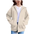 thumbnail image 3 of Shachafan Kids Zip Up Hoodie With Cat Ear Design For Girls – Casual Fashion Sweatshirt For Everyday Wear 4t Girl Sweater, 3 of 9