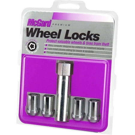 - McGard 25254 Chrome Tuner Style Cone Seat Wheel Locks (M12 x 1.25 Thread Size) - Set of 4