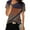 Black, variant on Womens Plus Size,Women Casual Print Pullover Short Sleeve T-Shirt Tops Blouse
