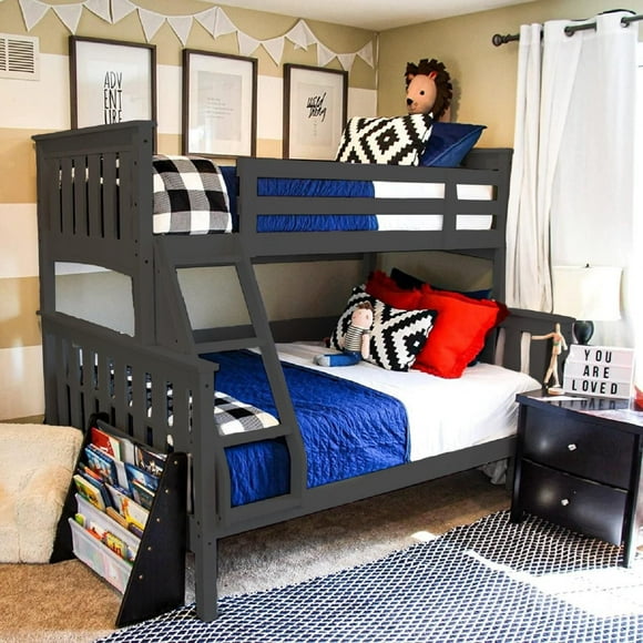 Emma Twin/Full Bunk Bed, Grey