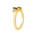 thumbnail image 2 of Baguette & Marquise Simulated Emerald & Cubic Zirconia Enhancer Guard 10k Yellow Gold Ring Size- 7, 2 of 3