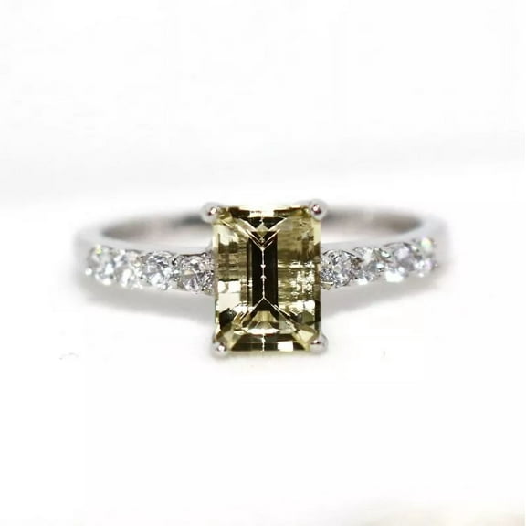 925 Sterling Silver Certified Natural Green Sapphire Handmade Ring Statemant Ring