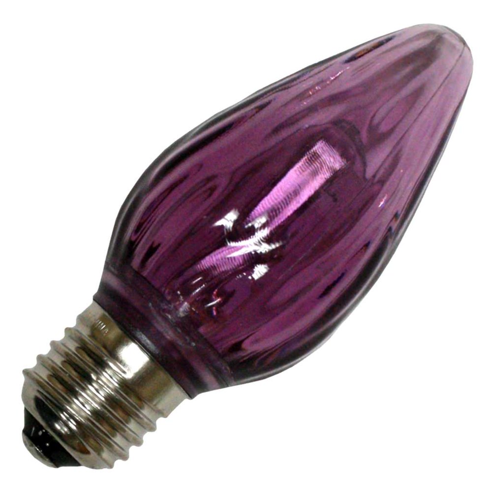 Action Lighting 22703 Flame F15 Medium Screw Base Purple LED Christmas Light Bulb Walmart