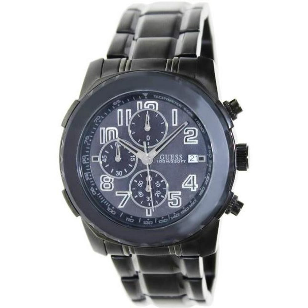 GUESS - Guess Men's U18514G1 Black Stainless-Steel Quartz Watch ...